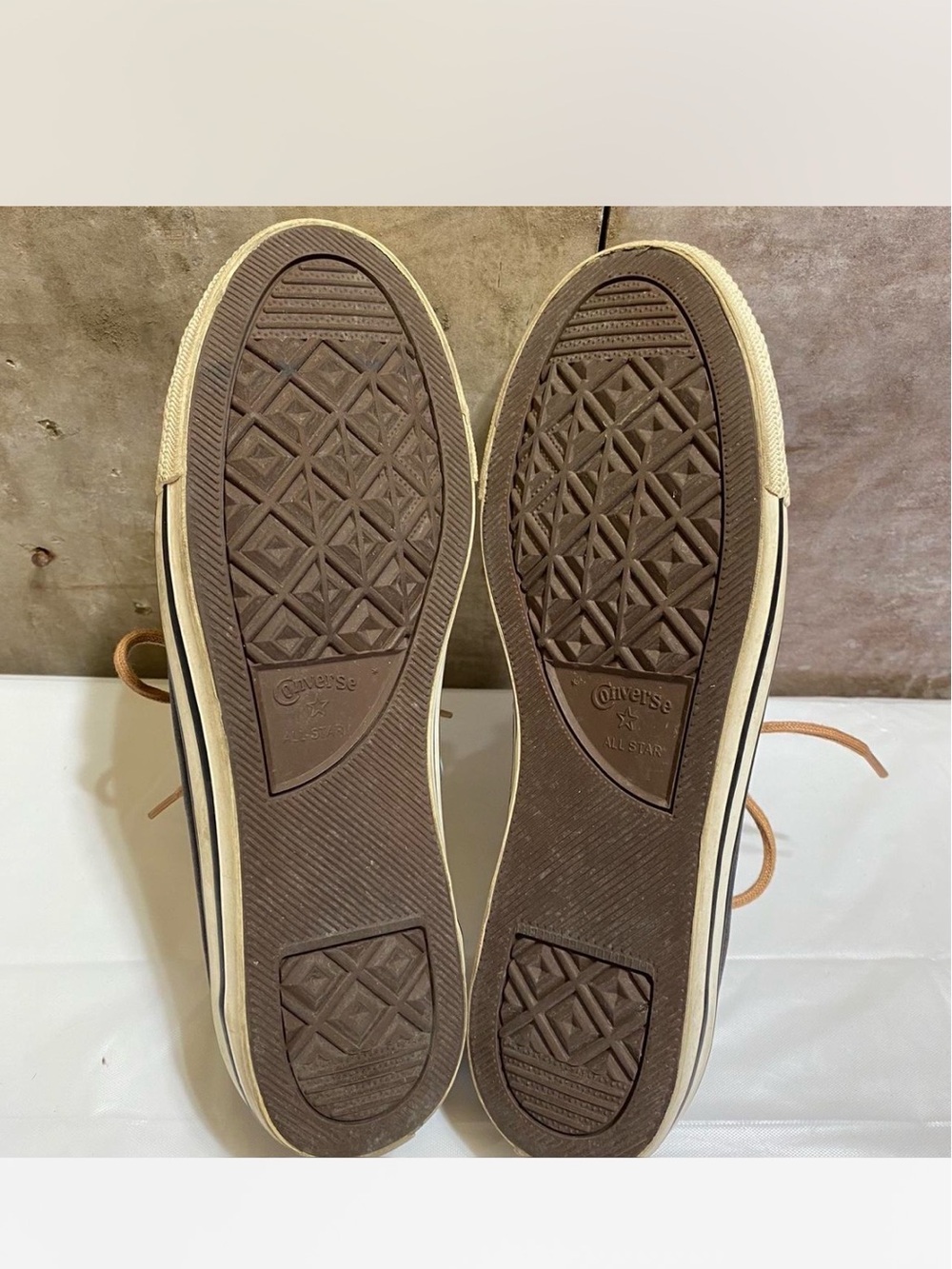 Converse Low-Top Canvas Sneakers in Charcoal with Tan Laces - Picture 5 of 7